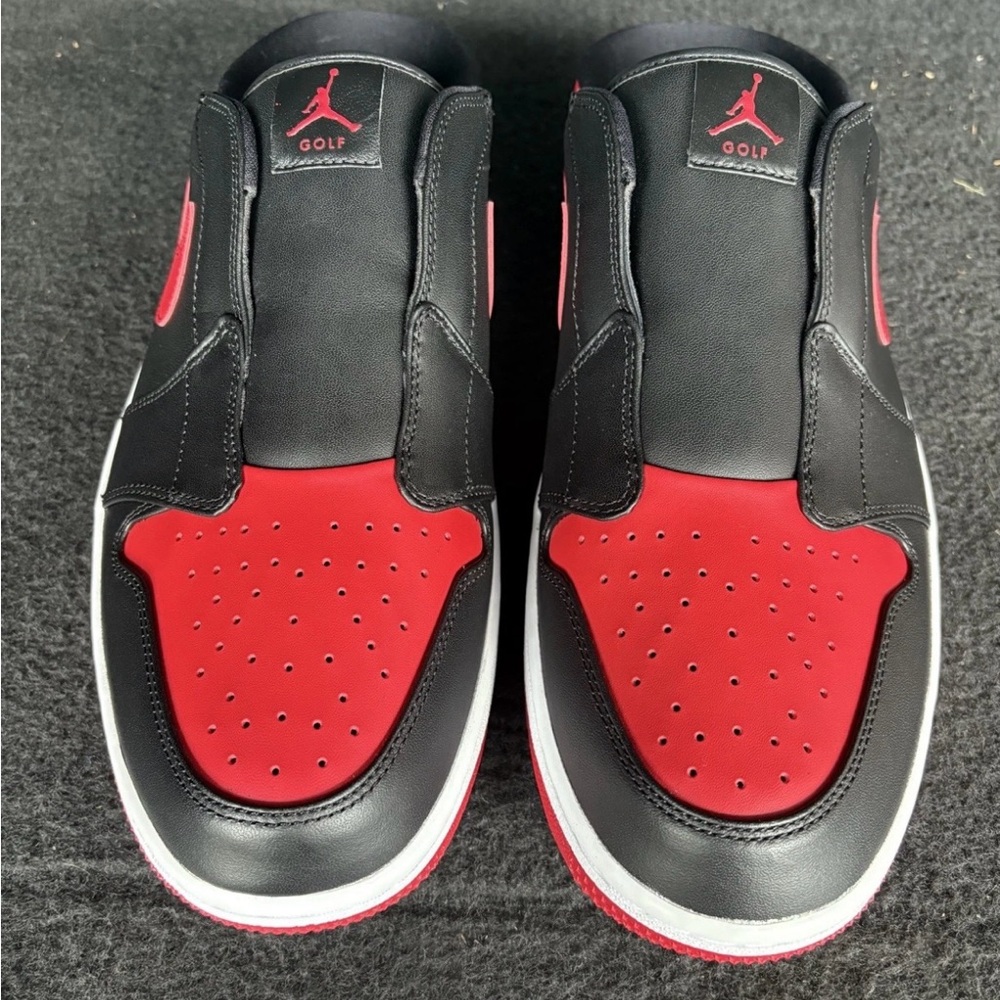 Nike Air Jordan 1 Mule Golf Bred FJ1214-001 Red Black White US Size15 new no box